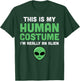 Halloween Human Costume Im Alien Funny Men Women Kids Boys T-Shirt - T-Shirt | Forest