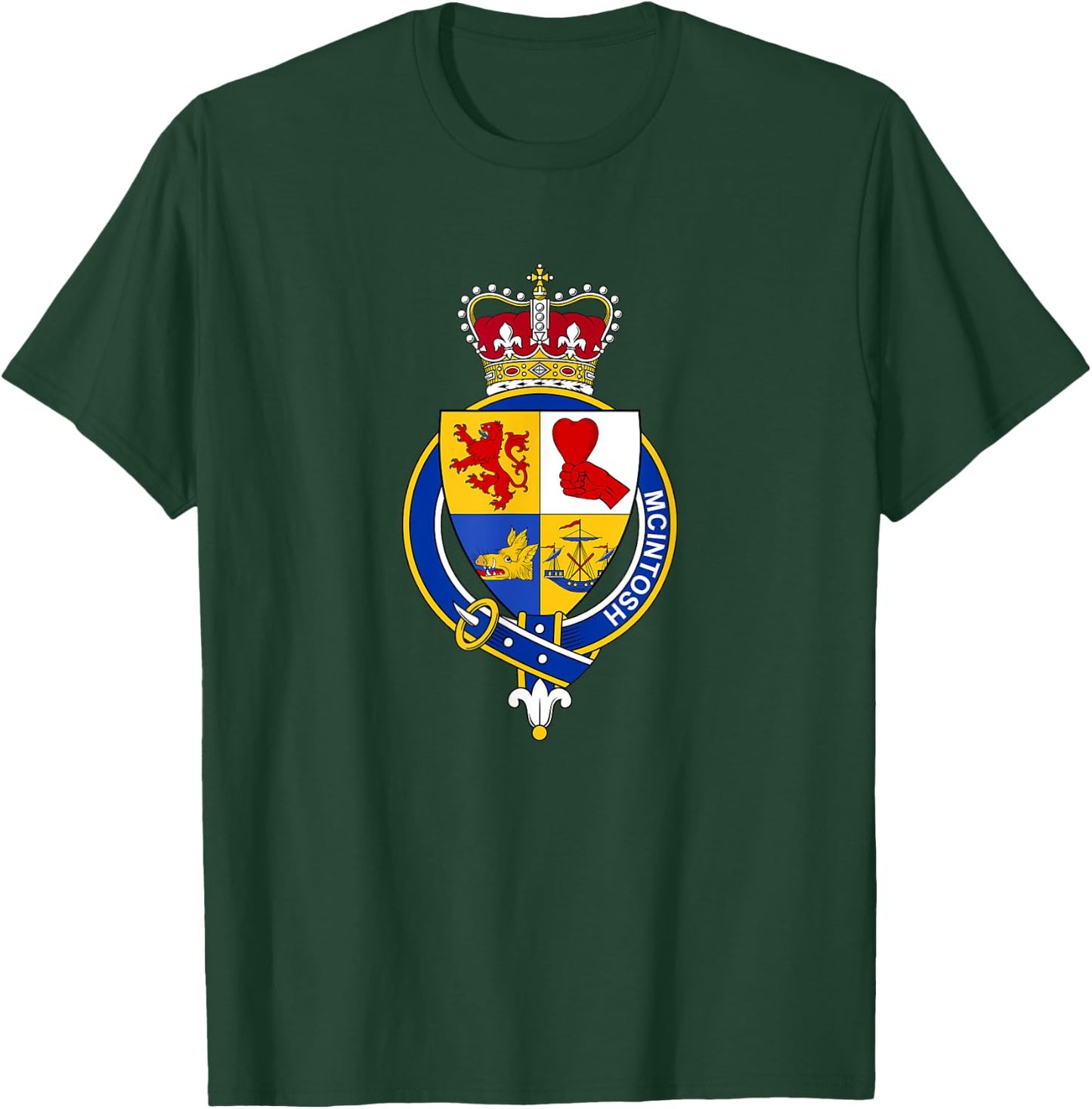 McIntosh Coat of Arms - Family Crest T-Shirt - T-Shirt | Forest