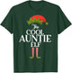 The Cool Auntie Elf Xmas Funny Family Matching Christmas T-Shirt - T-Shirt | Forest