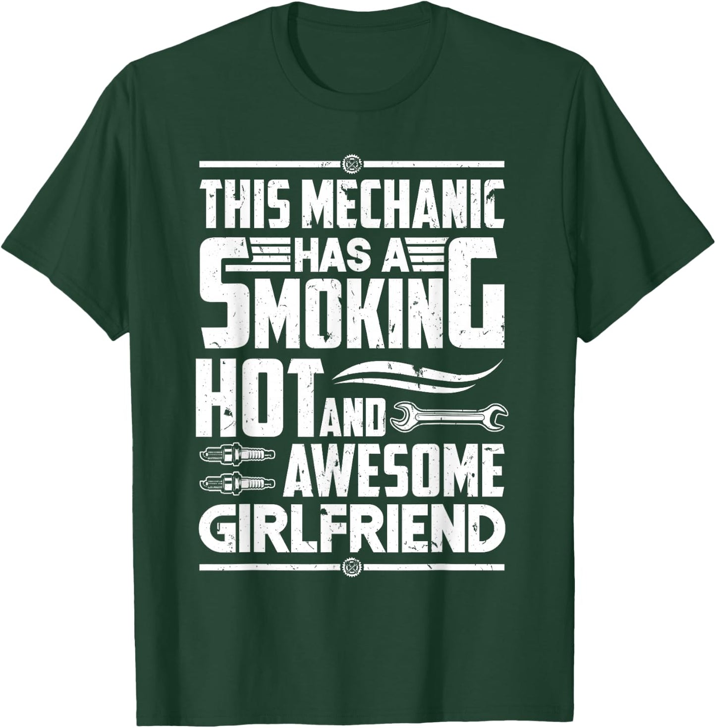 Diesel Car Mechanic Mechanic Has Girlfriend Boyfriend T-Shirt - T-Shirt | Forest