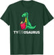 Teachersaurus Dinosaur Gift Reading Book Reader T-Shirt - T-Shirt | Forest
