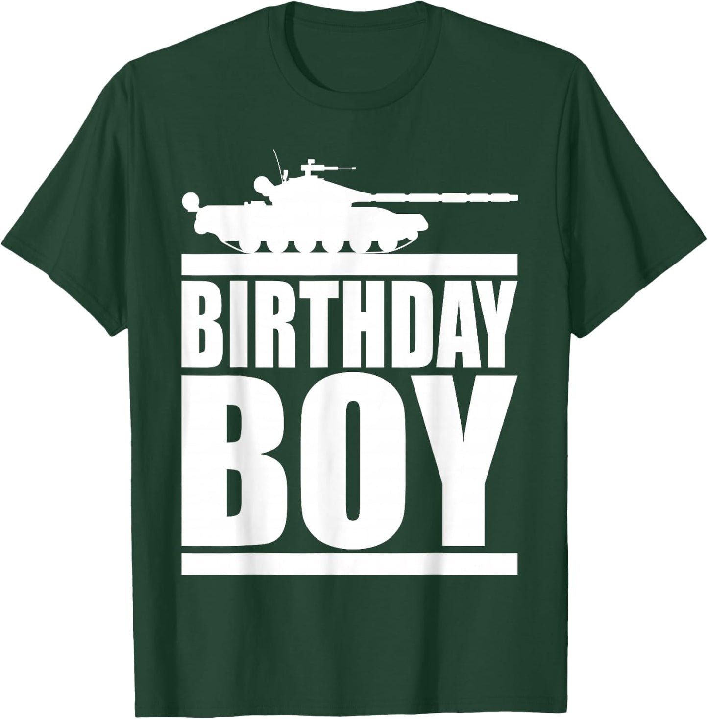 Army Party Birthday Boy Shirt Kids Military Tank Boys T-Shirt - T-Shirt | Forest