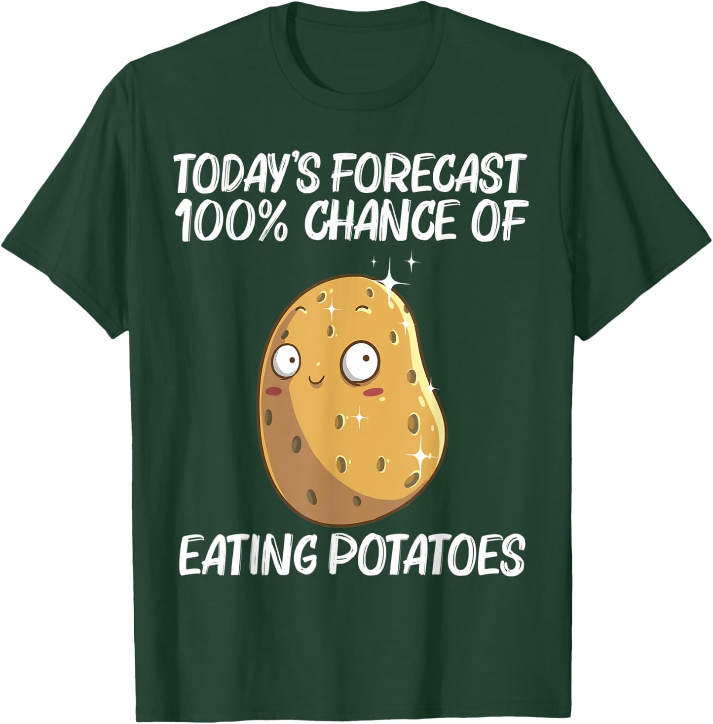 Cute Potato Gift Women Vegetable Baked Potato Lovers T-Shirt - T-Shirt | Forest