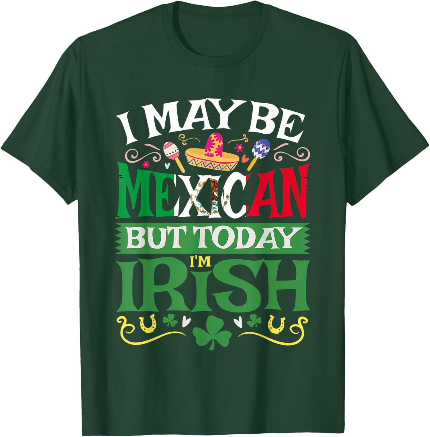St. Saint Patrick's Day Mexican Latino Beer Shamrock Gift T-Shirt - T-Shirt | Forest