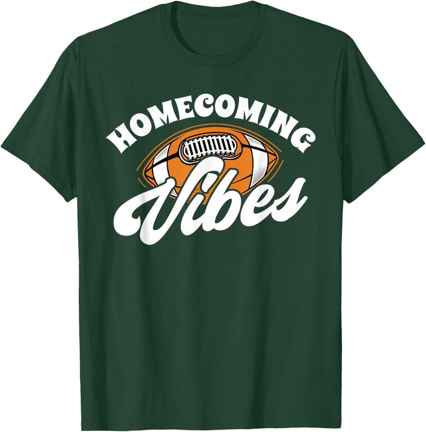 Homecoming Vibes American Football Game Schooling T-Shirt - T-Shirt | Forest