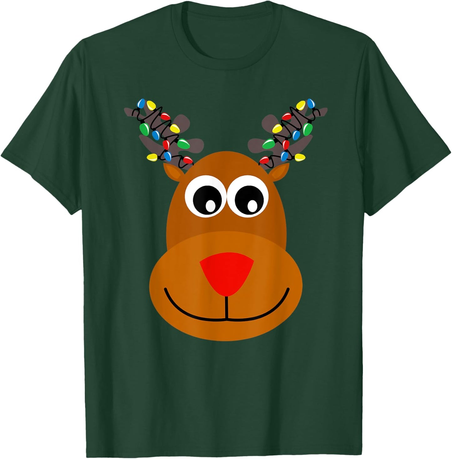 RUDOLPH Red Nose Reindeer | Santa Christmas T-Shirt - T-Shirt | Forest