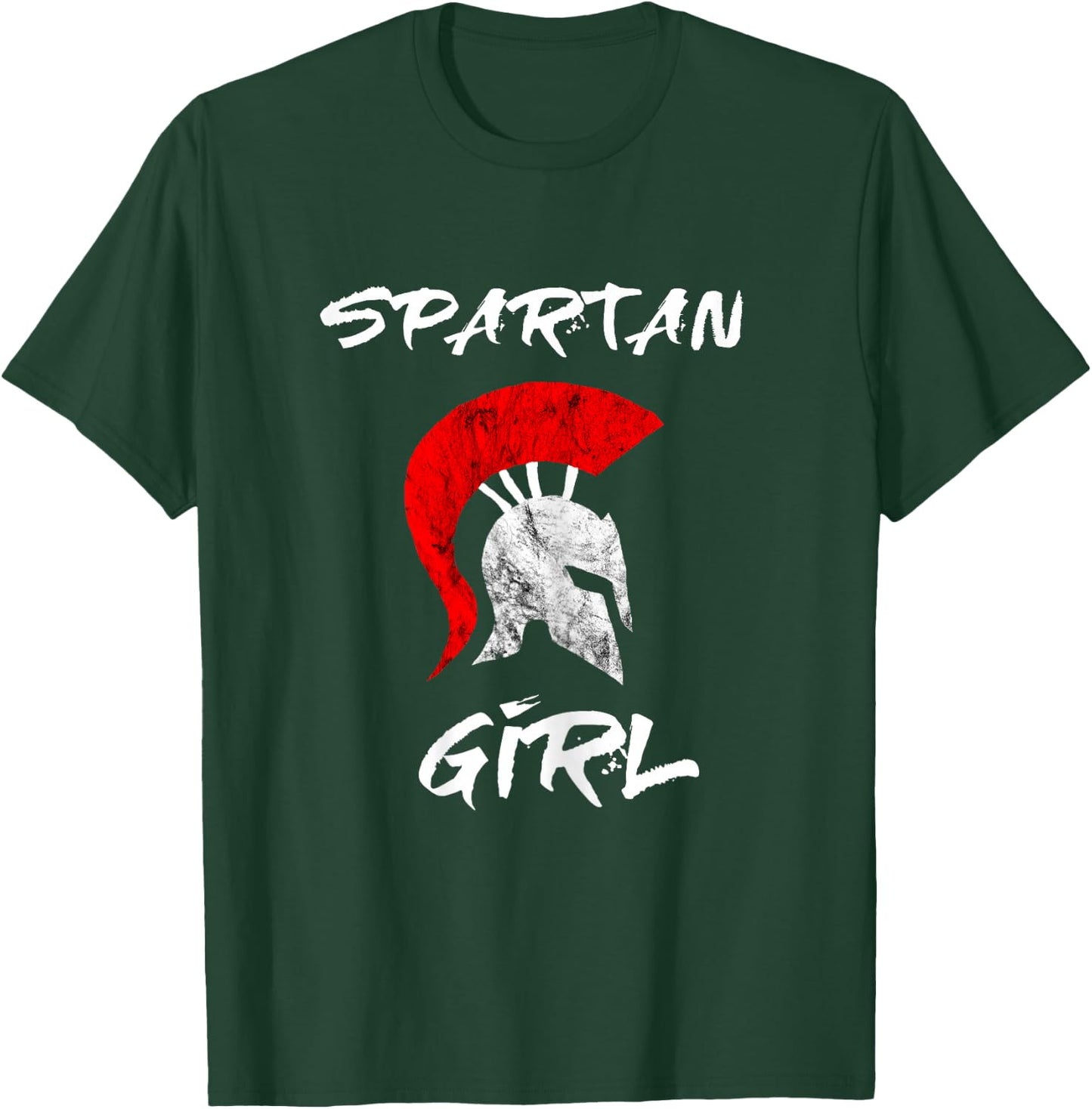 Spartan Girl Spartan Girl's Warrior Gladiators Helmet T-Shirt - T-Shirt | Forest