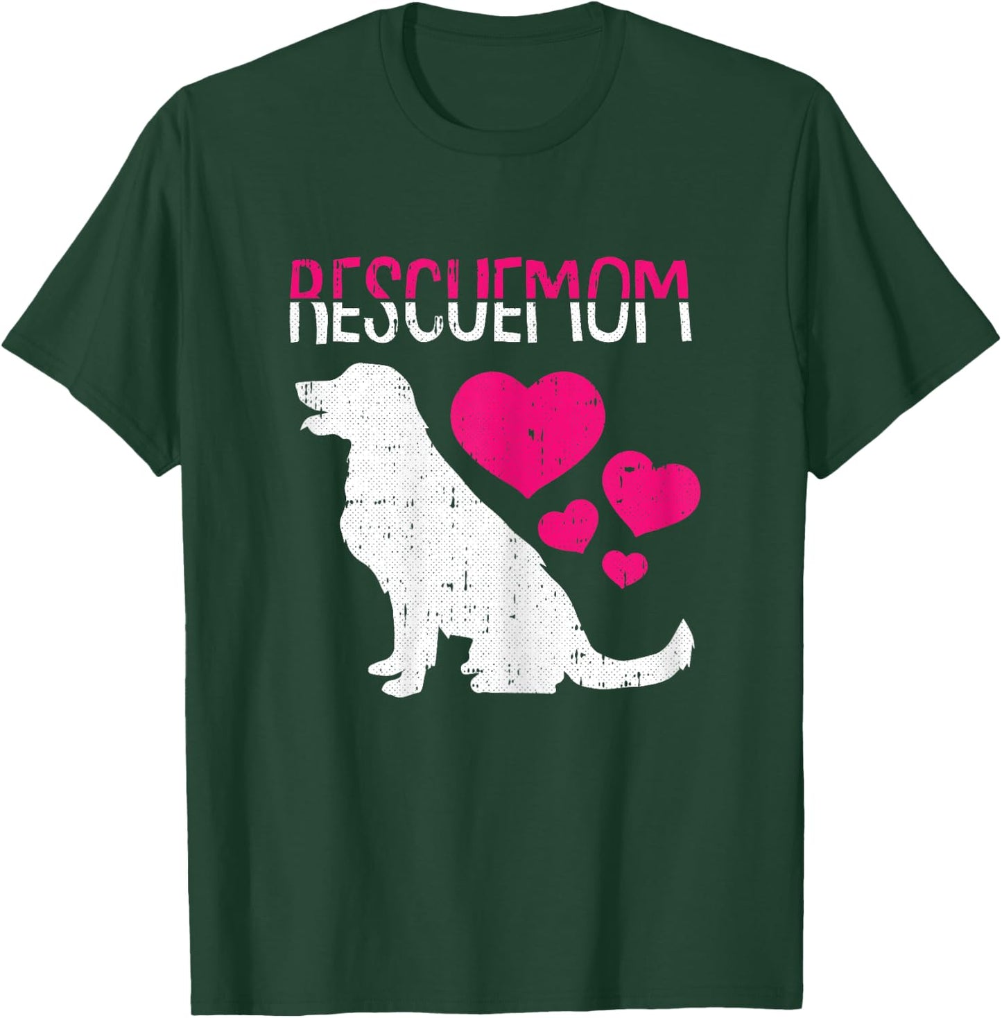 Rescue Mom Mothers-Day Labrador Doggie Adoption Dog Mama Women T-Shirt - T-Shirt | Forest