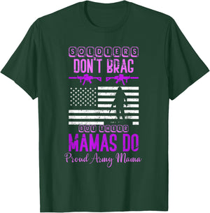 Soldiers Mom Mothers Day Gift Proud Army Mother T-Shirt - T-Shirt | Forest