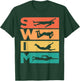 Retro Vintage Swimming Gift Swimmers T-Shirt - T-Shirt | Forest