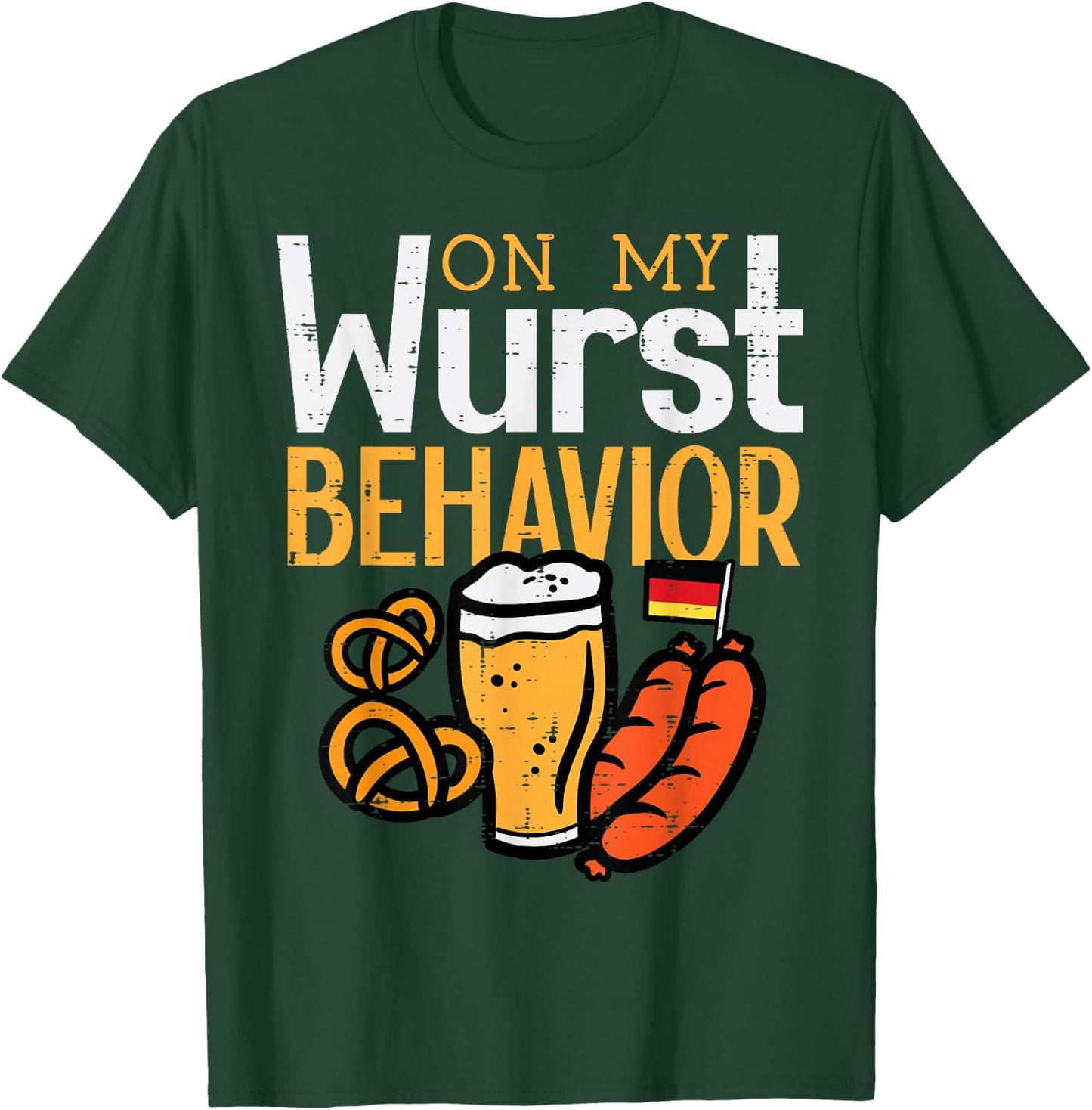 Oktoberfest Wurst Behavior Fun German Costume Men Women Kids T-Shirt - T-Shirt | Forest