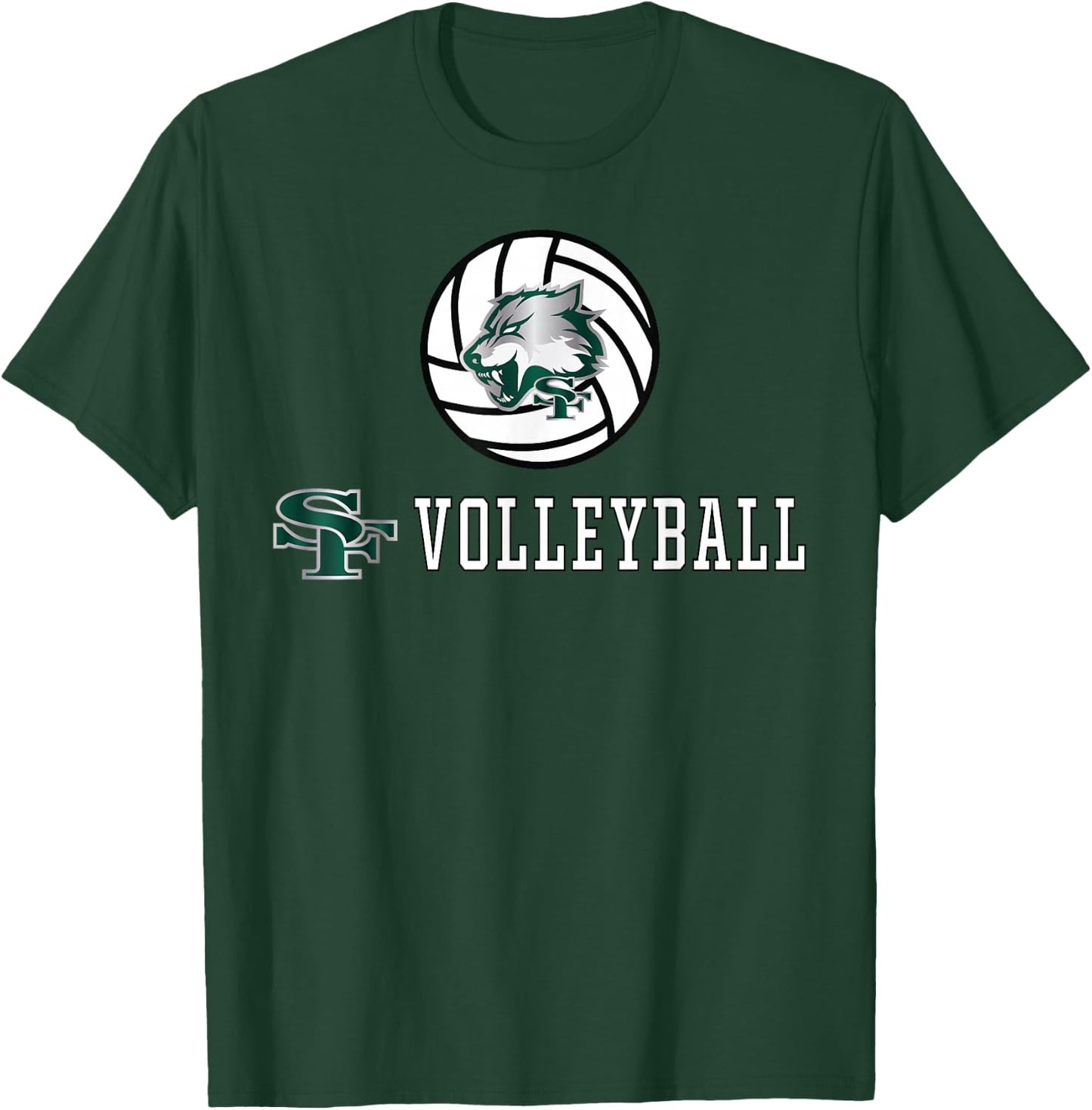 Santa Fe High School Wolves Volleyball T-Shirt - T-Shirt | Forest