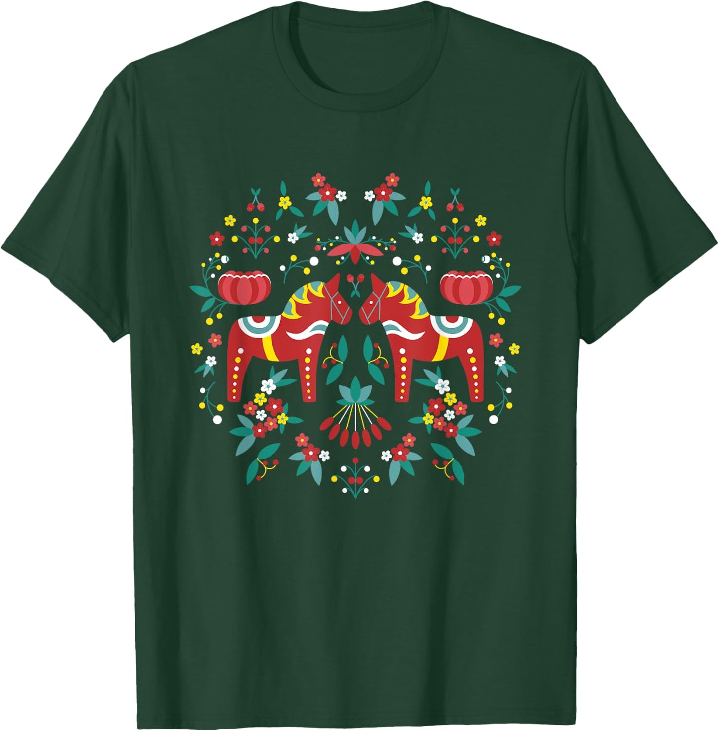 Sweden Dala Horse I North Stockholm Sweden North Cape Sweden T-Shirt - T-Shirt | Forest