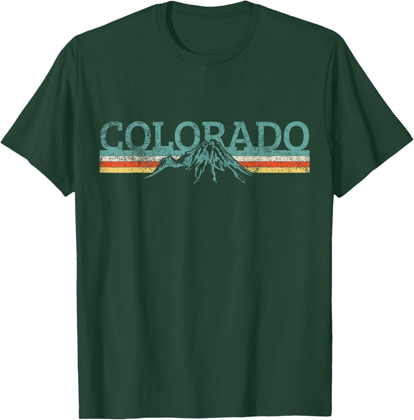 Colorado Retro Hiking Travel T-Shirt - T-Shirt | Forest