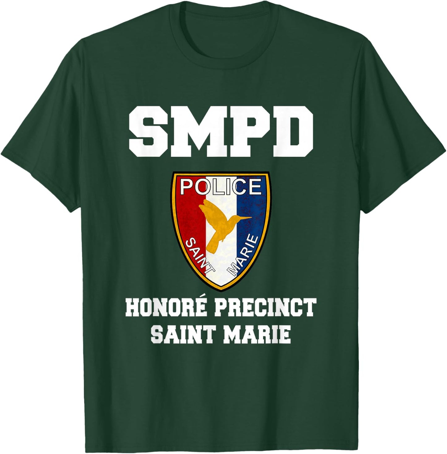 Death Paradise Saint Marie Police Badge T-Shirt - T-Shirt | Forest