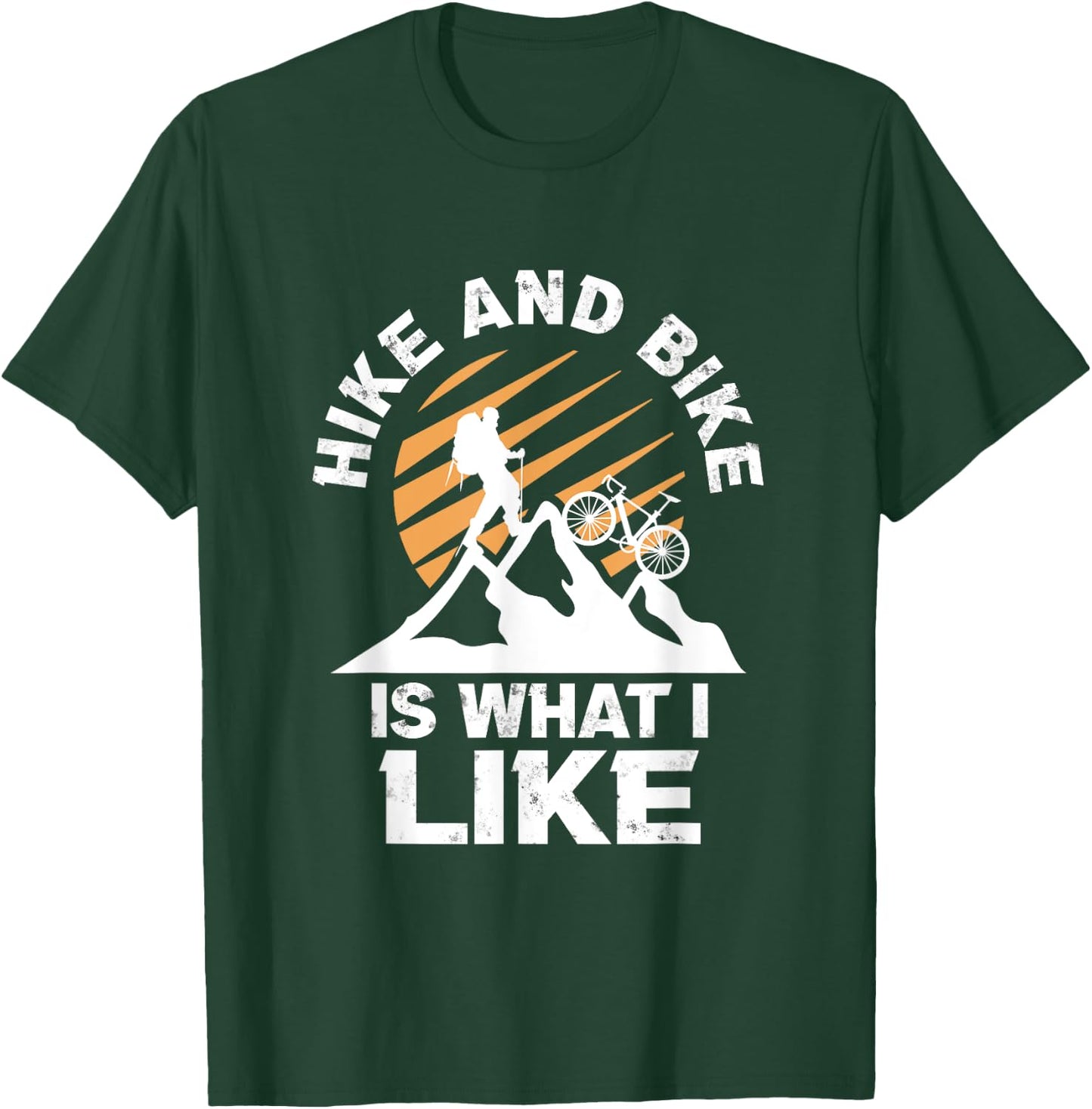 Hiking Mountains Bicycle Mountain Bike Biker Pedals Gift T-Shirt - T-Shirt | Forest
