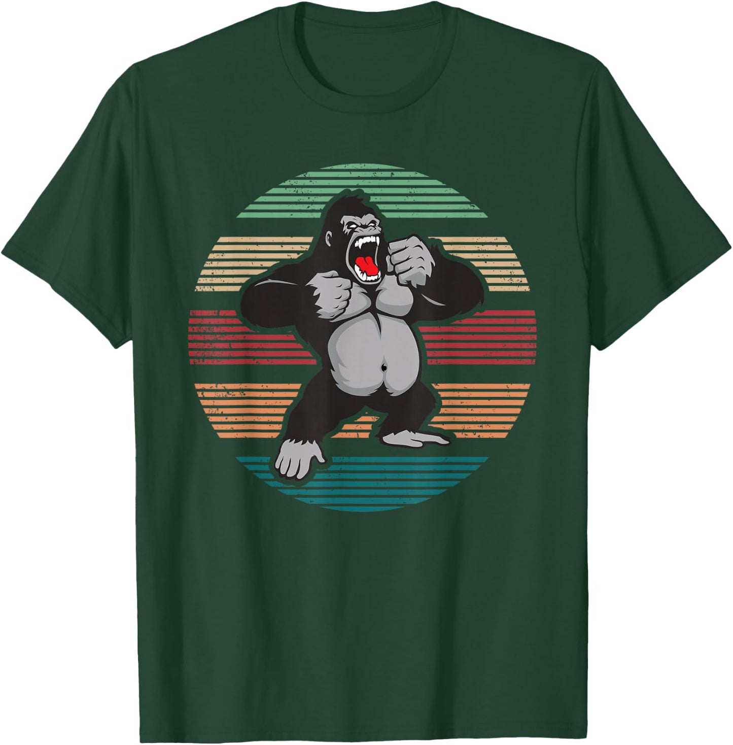 Gorillas Lover Gift Vintage Retro Gorilla T-Shirt - T-Shirt | Forest