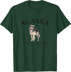 Alaska Shirt Women | Cool Alaska Wolf T-Shirt - T-Shirt | Forest