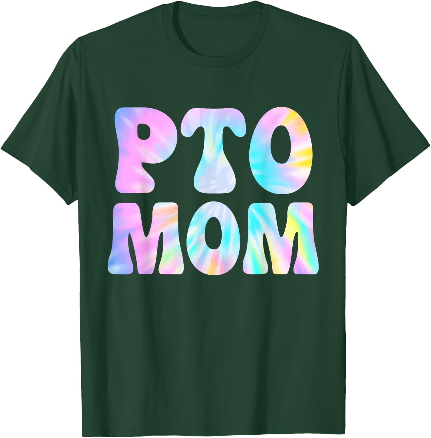 PTO Mom Tie Dye School Volunteer Mothers T-Shirt - T-Shirt | Forest