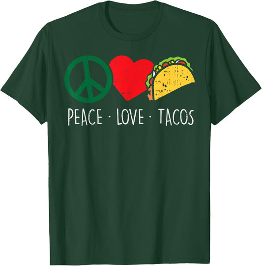 Peace Love Tacos Cinco De Mayo Fiesta Mexican Hippie Women T-Shirt - T-Shirt | Forest