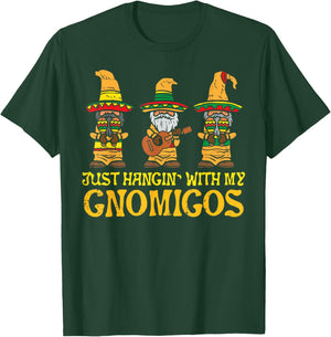 Hangin With My Gnomigos Funny Cinco De Mayo Gnome Amigos T-Shirt - T-Shirt | Forest