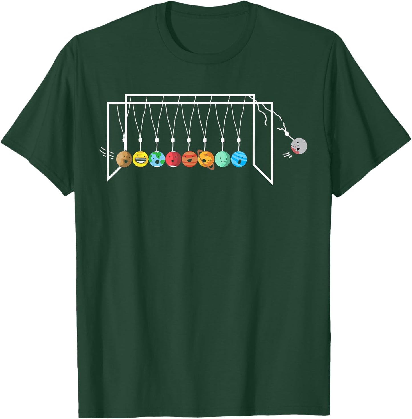 Funny Astrophysicist Shirt Planets Newton´s Cradle T-Shirt - T-Shirt | Forest