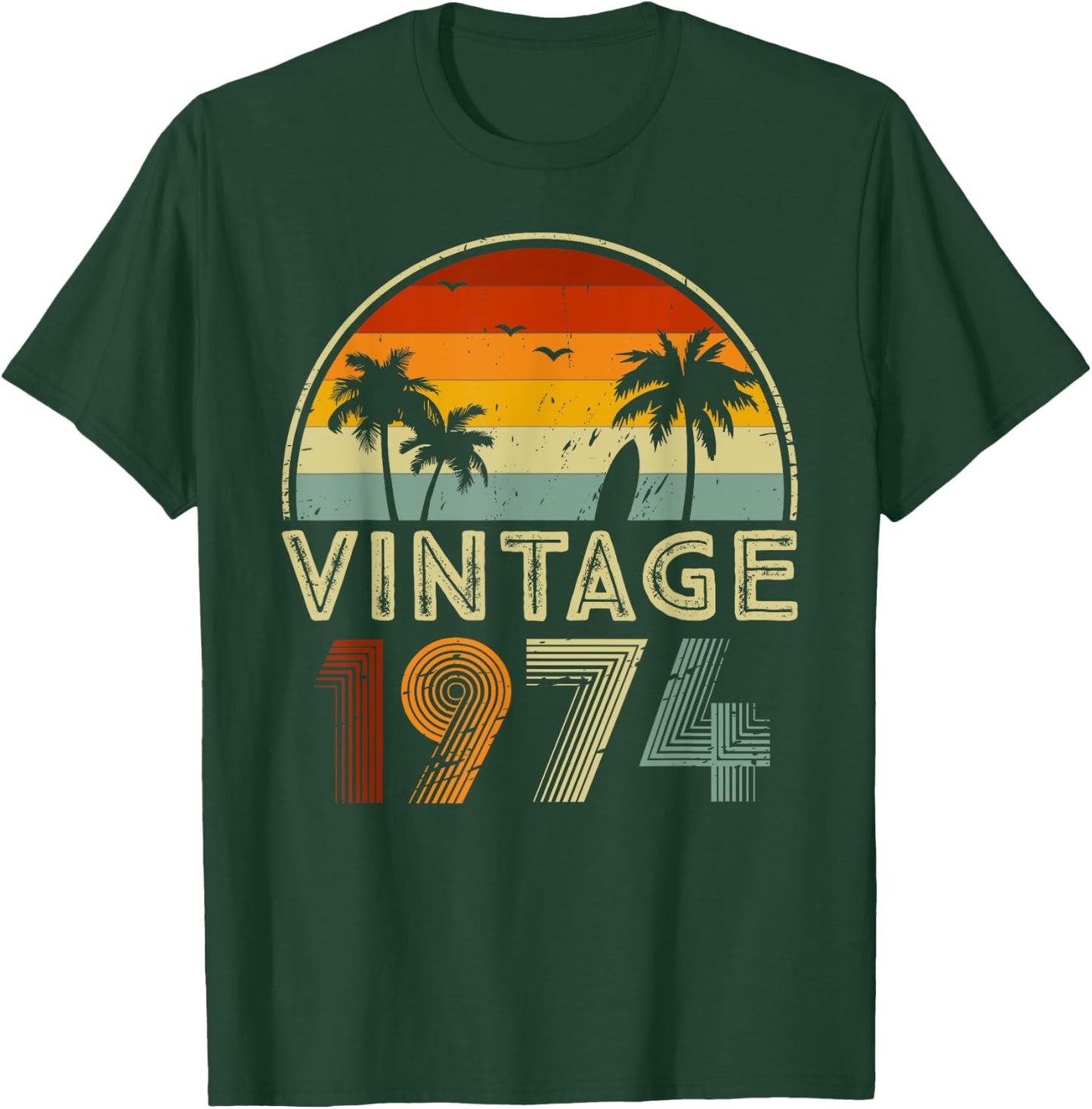 51st Birthday Shirt for 51 Years Old Retro Vintage 1974 Bday T-Shirt - T-Shirt | Forest