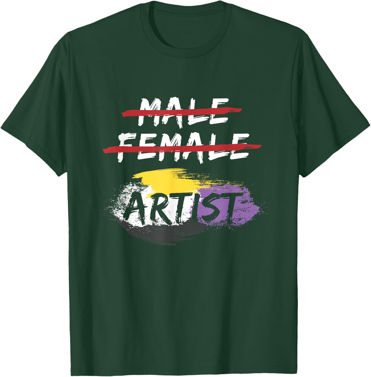 Agender Genderfluid Artist Gift Non Binary T-Shirt - T-Shirt | Forest