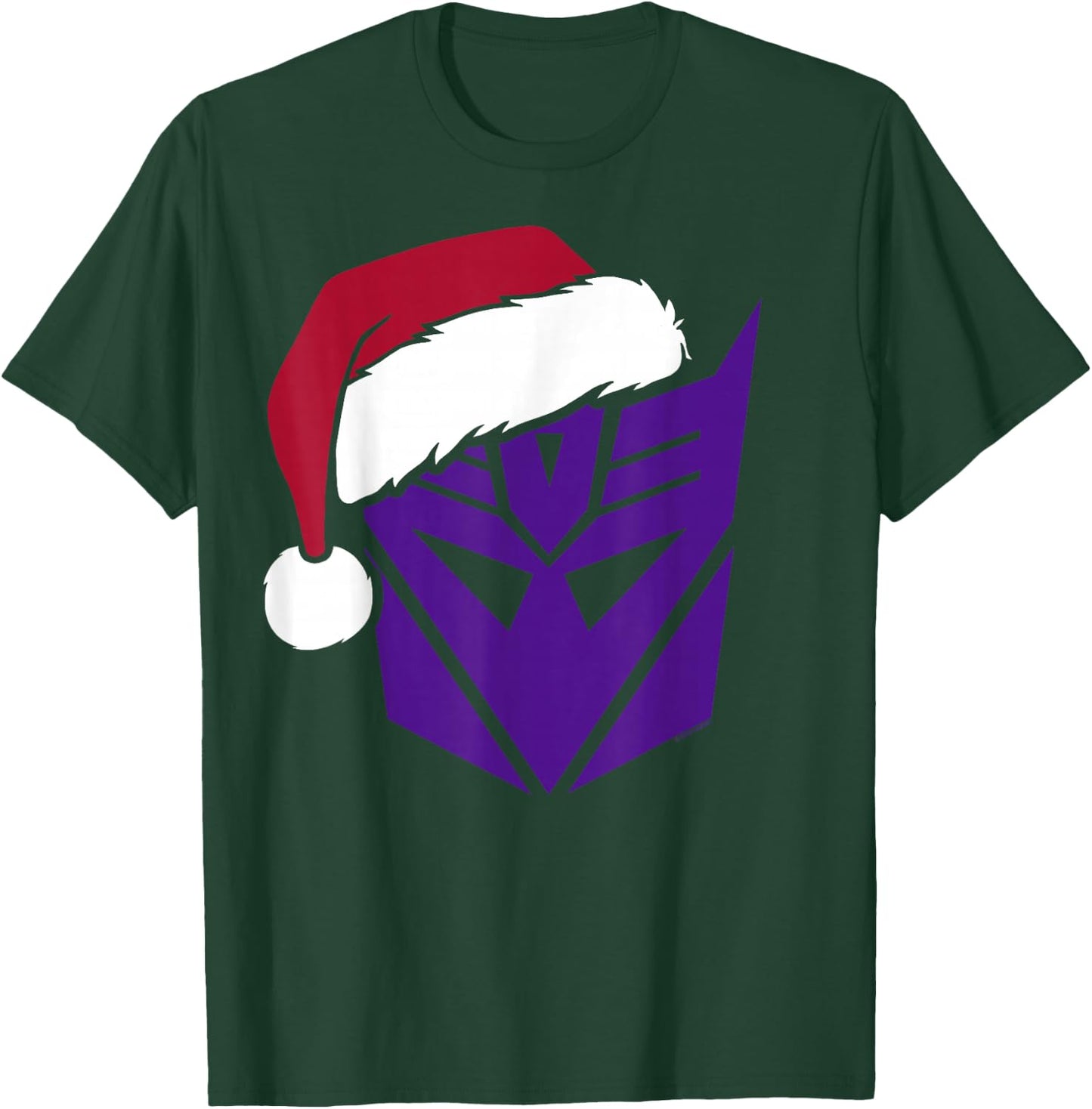 Transformers Christmas Decepticons Santa Hat Logo T-Shirt - T-Shirt | Forest