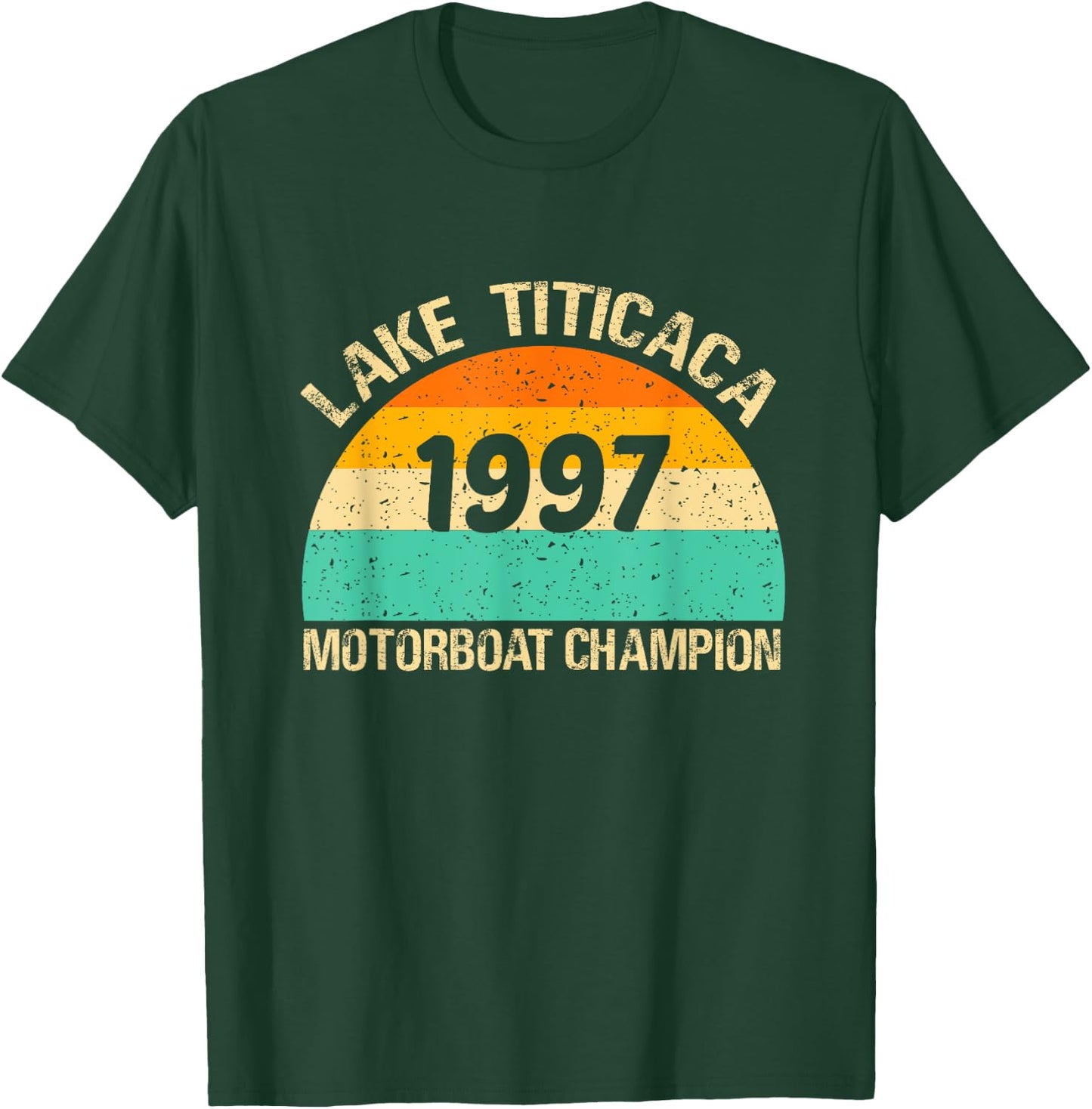 Lake Titicaca Motorboat Champion T-Shirt - T-Shirt | Forest