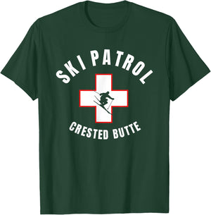 Crested Butte Colorado Ski Patrol T-Shirt - T-Shirt | Forest