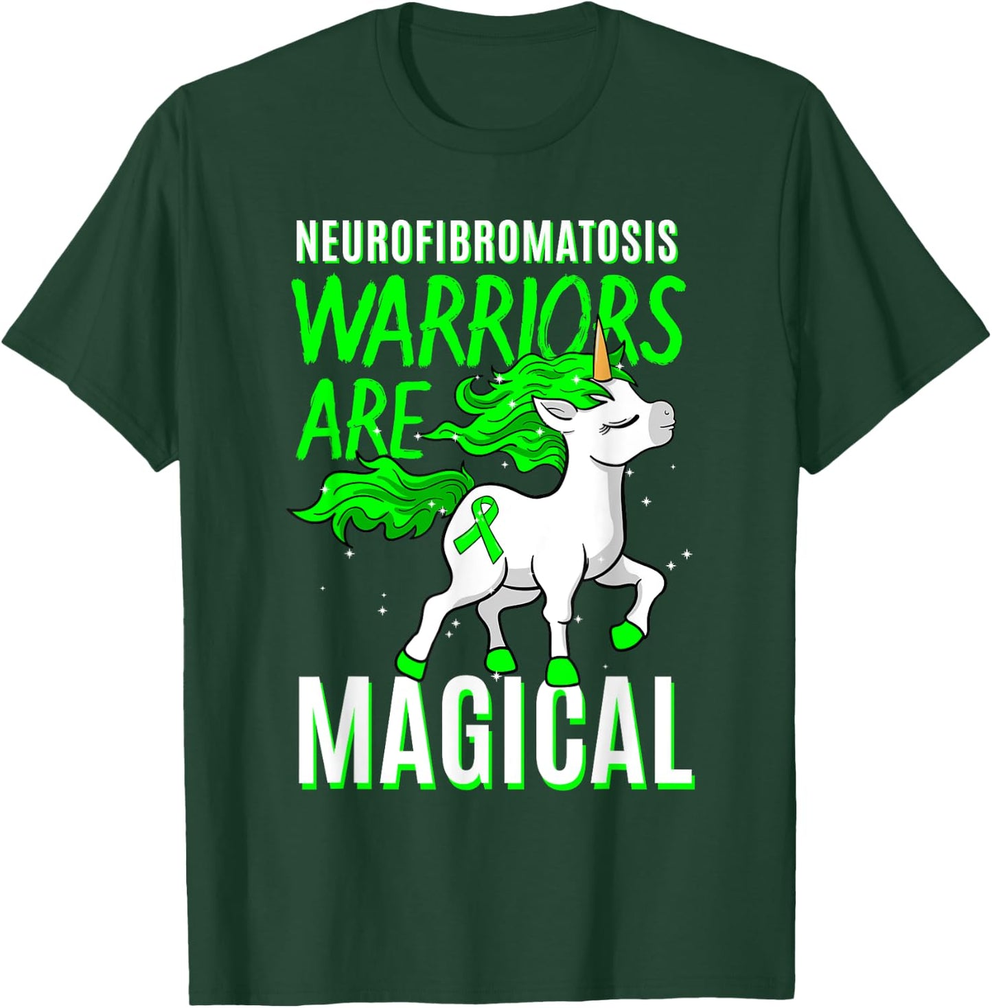 Neurofibromatosis Awareness NF Unicorn Schwannomatosis Gift T-Shirt - T-Shirt | Forest