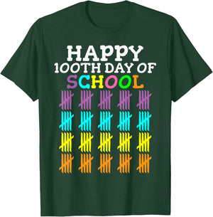 100 Days Of School Student Teacher T-Shirt - T-Shirt | Forest