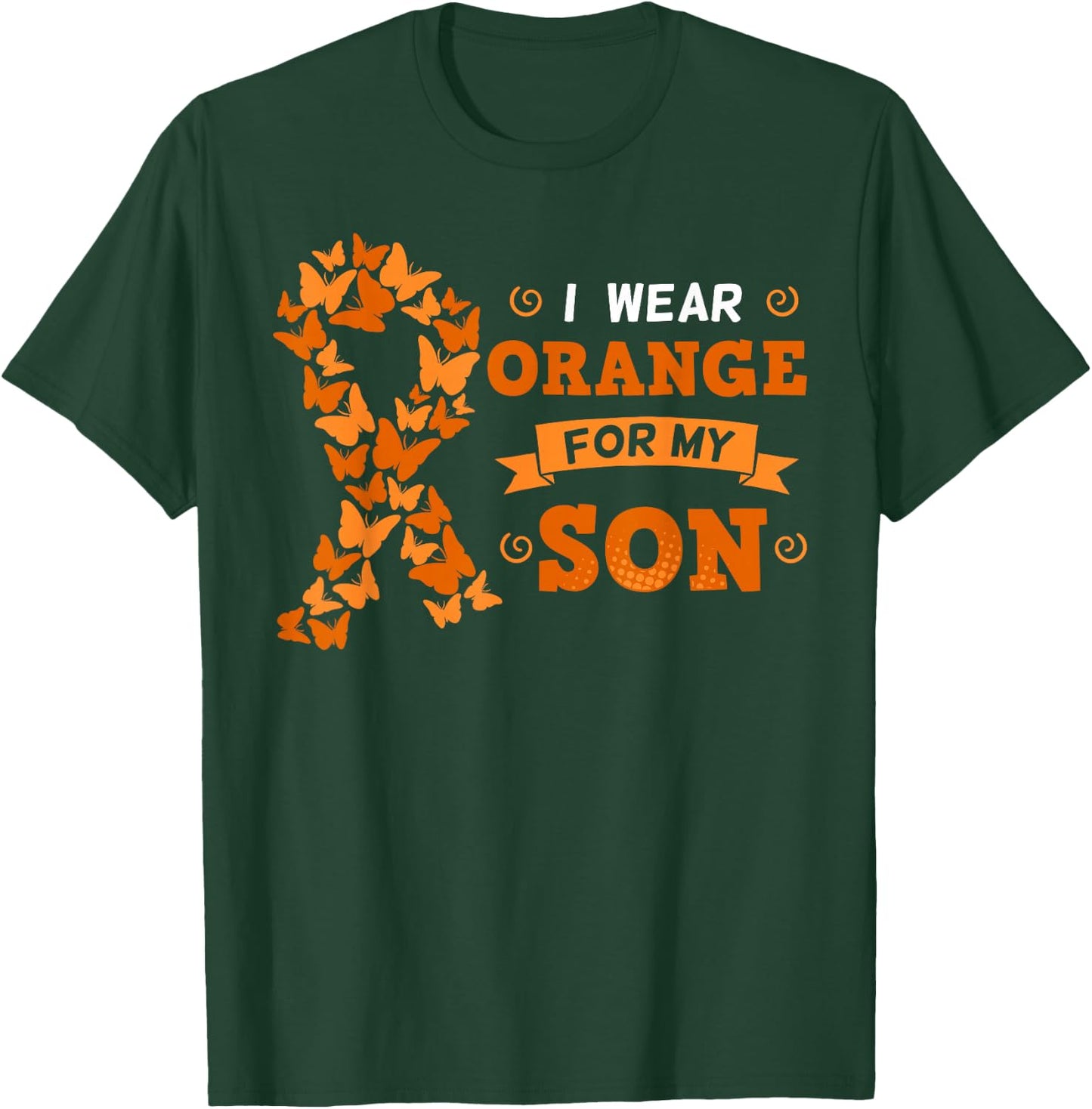 I Wear Orange For My Son Leukemia Blood Cancer Cells Patient T-Shirt - T-Shirt | Forest