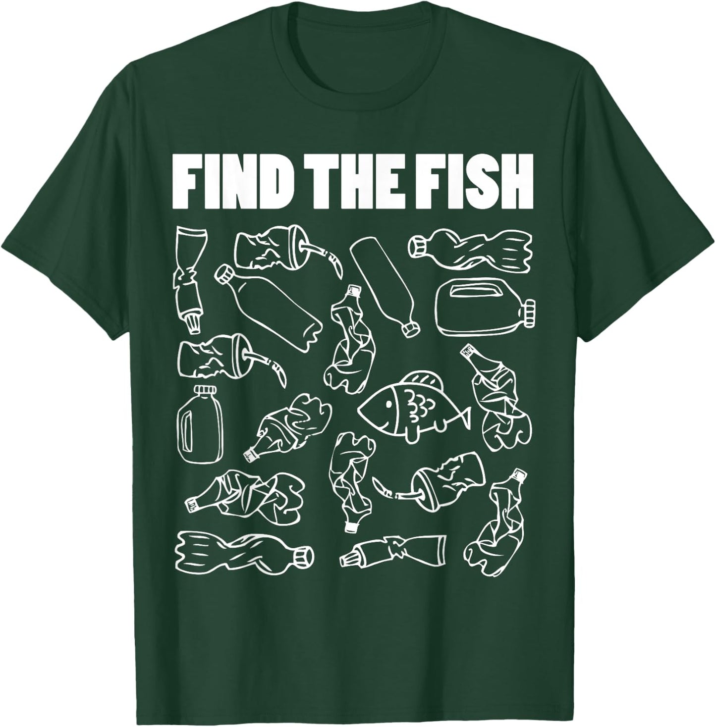 Environment Less Plastic Pollution Cool Earth Day Lover Gift T-Shirt - T-Shirt | Forest