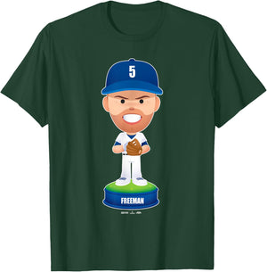 Freddie Freeman Los Angeles Baseball Bobblehead MLBPA T-Shirt - T-Shirt | Forest