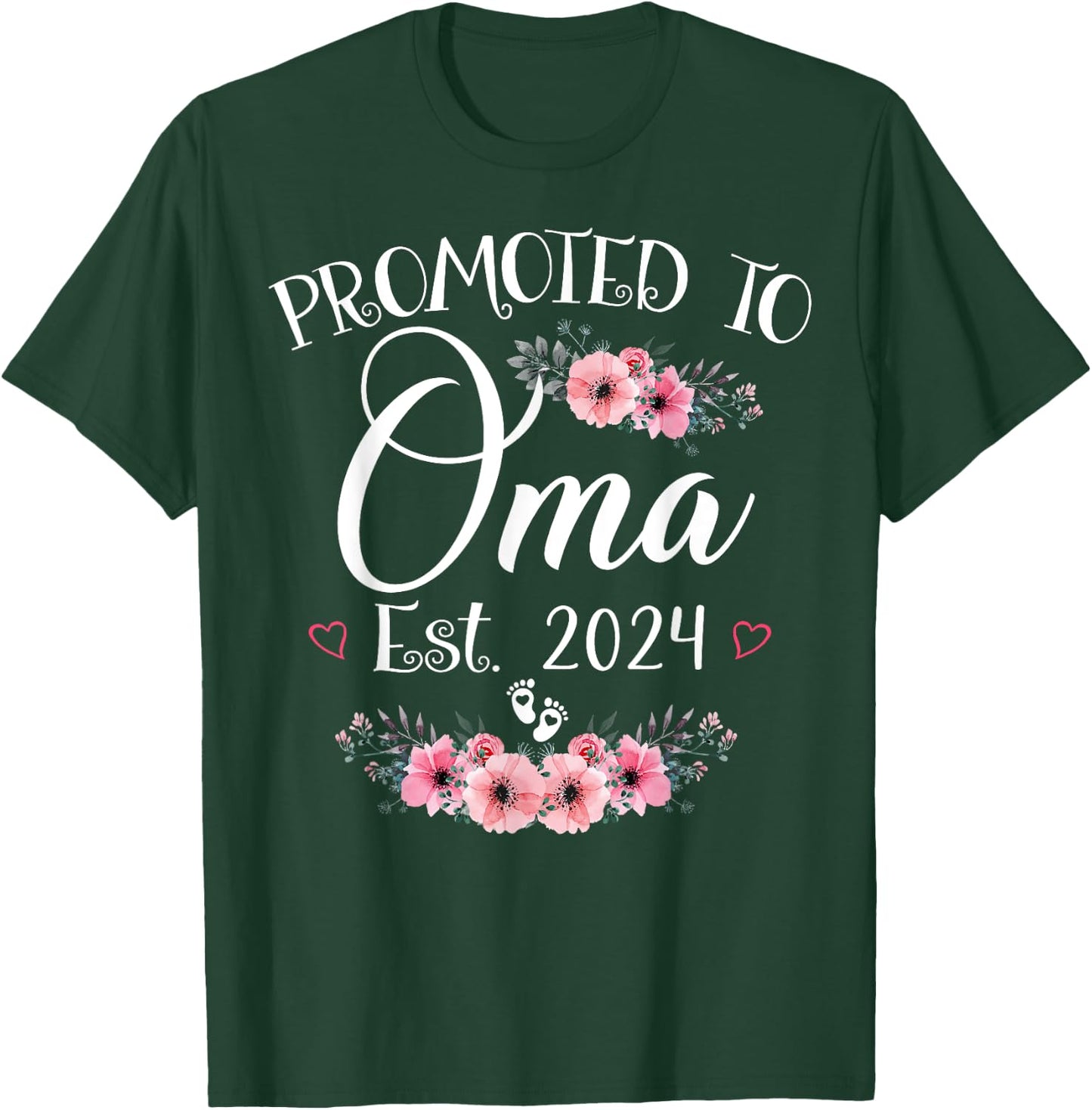 Promoted To Oma 2024 Mother's Day Soon To Be Mom Pregnancy T-Shirt - T-Shirt | Forest