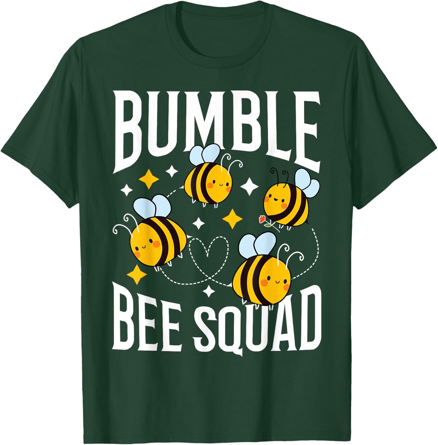 Bumble Bee Squad Beekeeper Bees Shirt Friends Gift T-Shirt - T-Shirt | Forest