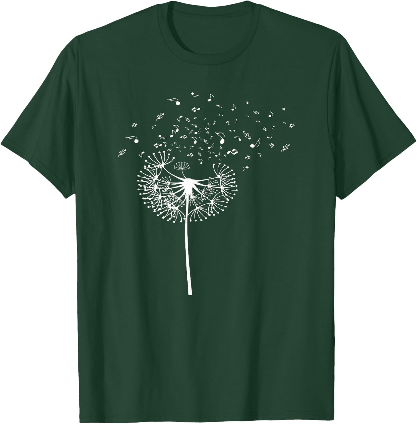 Dandelion Music Notes Orchestra Member T-Shirt - T-Shirt | Forest
