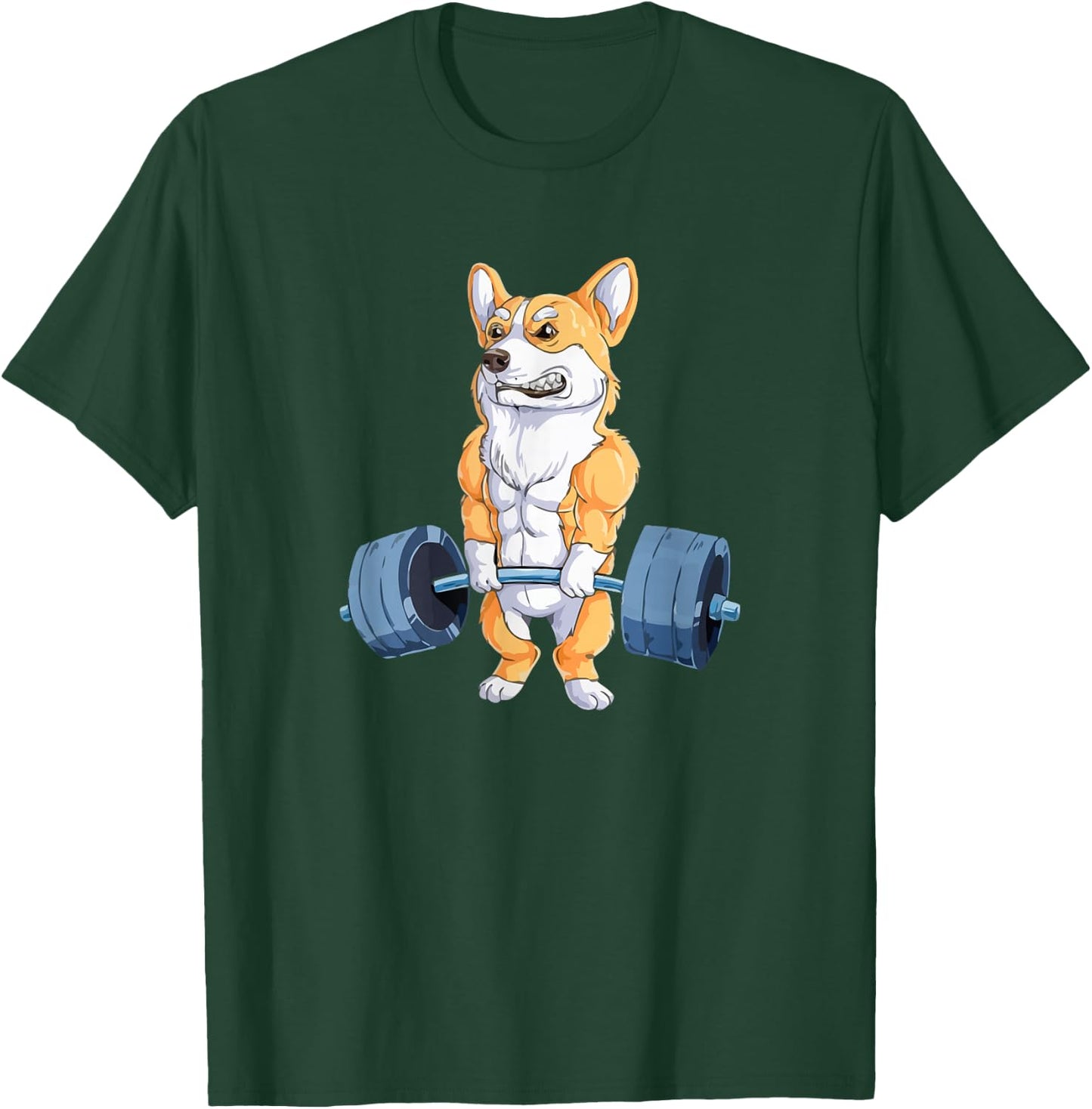 Buff Power Lifting Corgi Bodybuilder. T-Shirt - T-Shirt | Forest