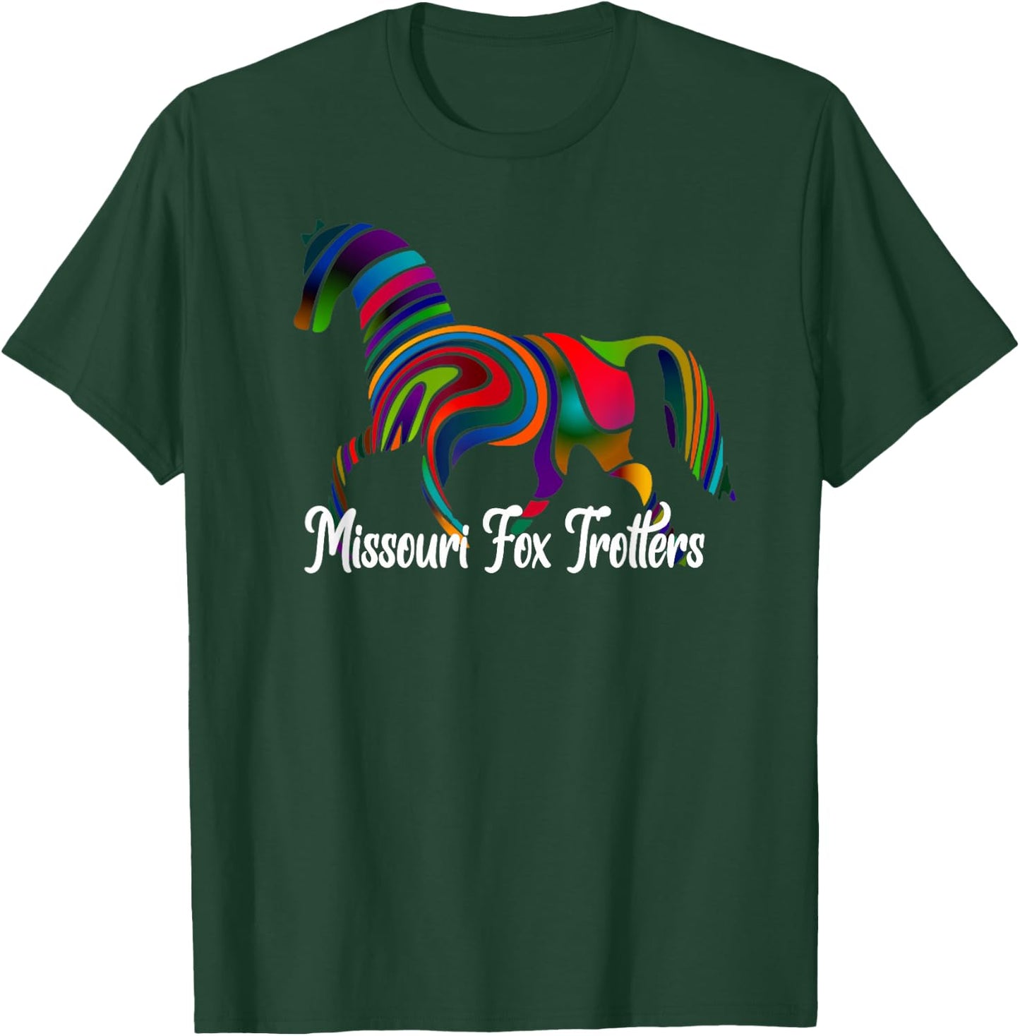 Missouri Fox Trotter Horse Rainbow Fade T-Shirt - T-Shirt | Forest