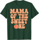 Mama of The Sweet One Peach 1st Birthday on Peach T-Shirt - T-Shirt | Forest