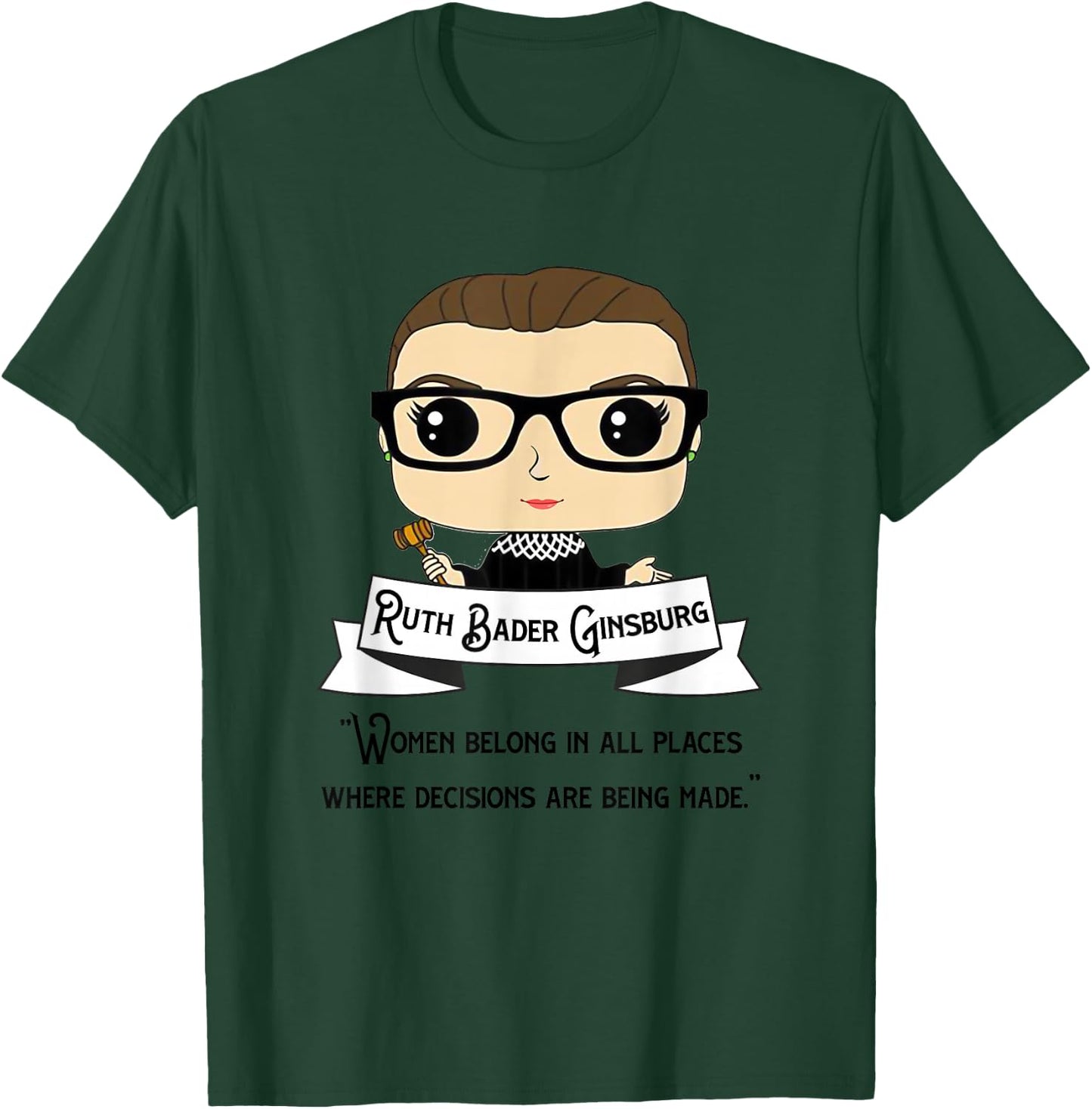 Cute RBG Ruth Bader Ginsburg - Be Independent T-Shirt - T-Shirt | Forest