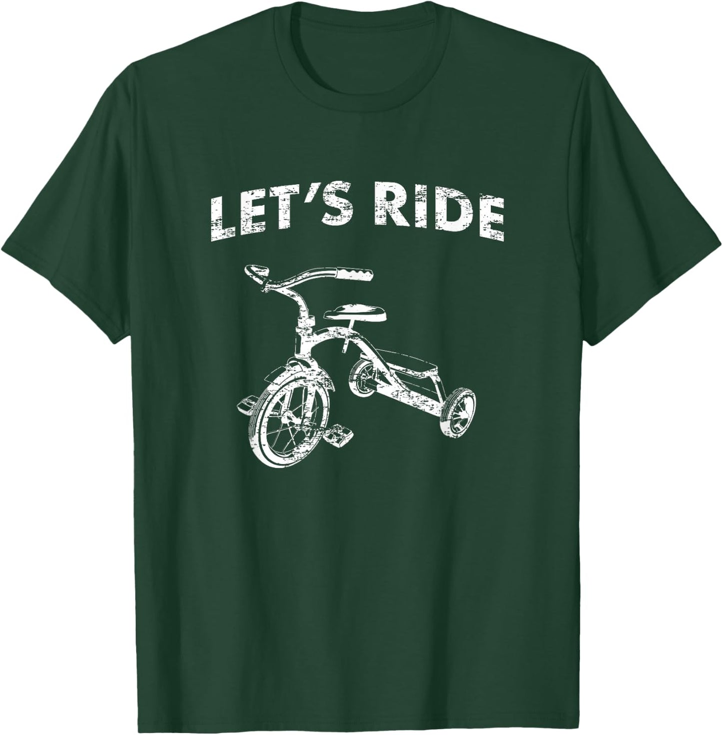 Tricycle Let's Ride Vintage Tricycle T-Shirt - T-Shirt | Forest