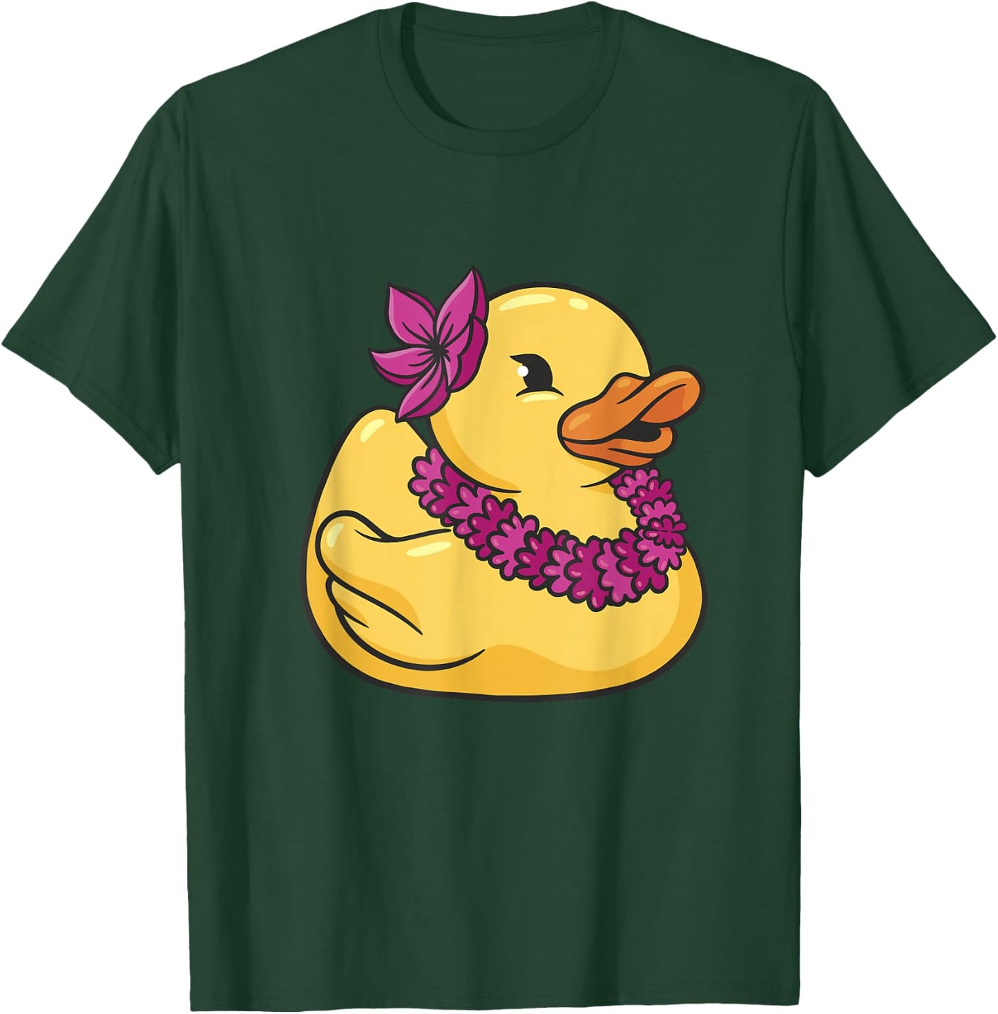 Hawaiian Rubber Ducky Graphic T-Shirt - T-Shirt | Forest