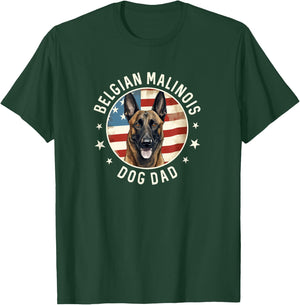 Belgian Malinois Gifts , Belgian Malinois Dog Dad T-Shirt - T-Shirt | Forest