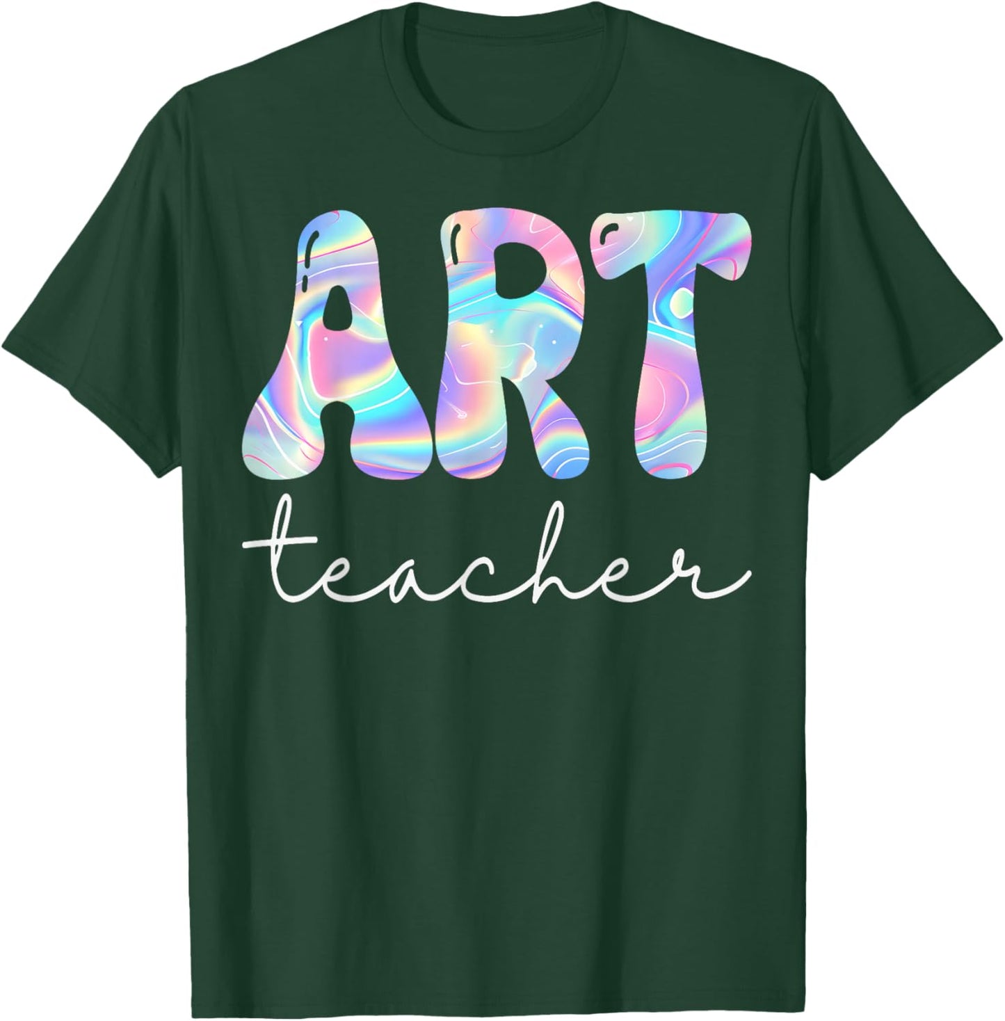 Art Teacher Groovy Back to School Cute Teachers Women Girl T-Shirt - T-Shirt | Forest