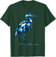 A Geometric Great Blue Heron - Unique Bird Art Design T-Shirt - T-Shirt | Forest