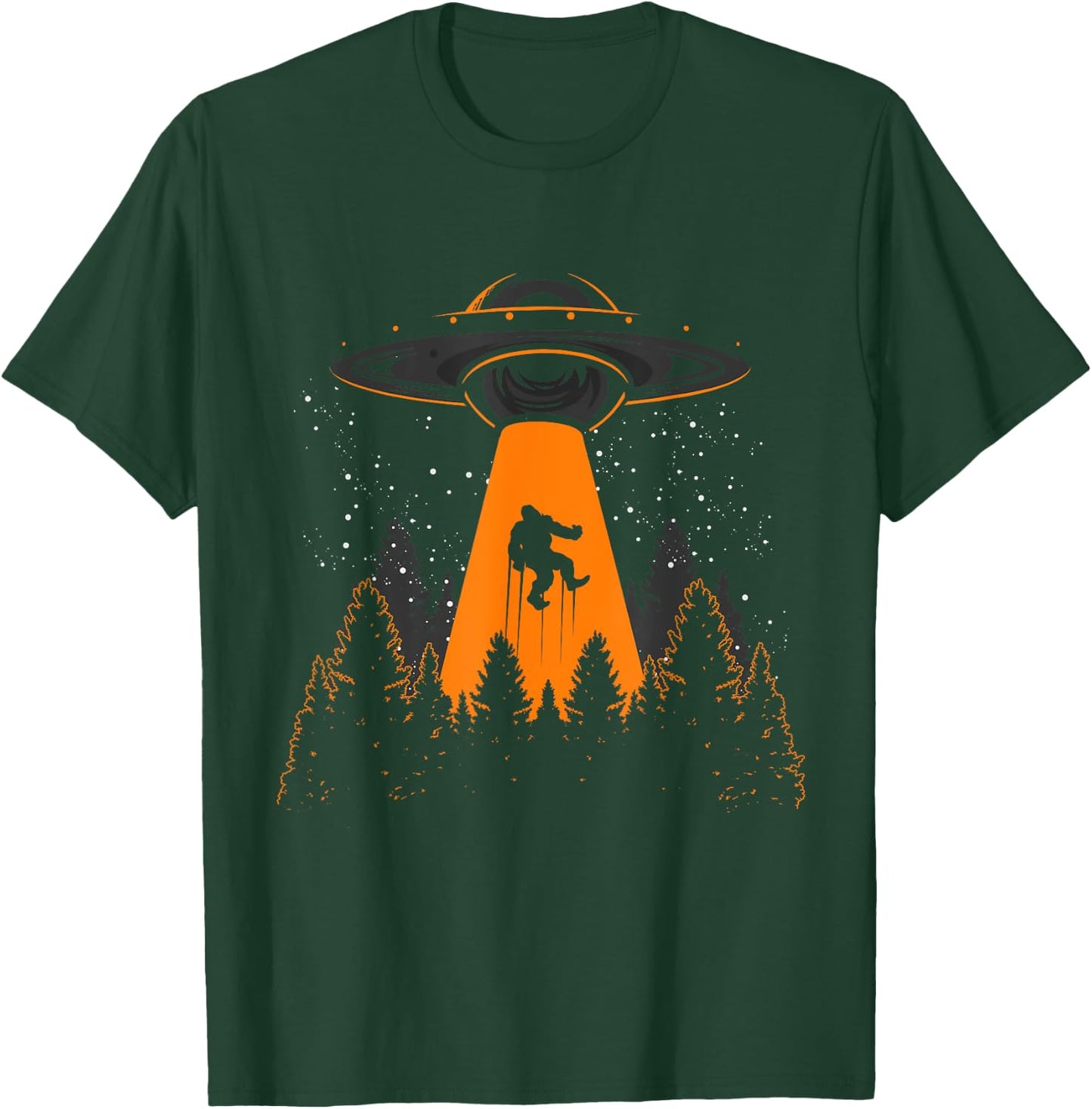 Funny Yeti Sasquatch Alien Bigfoot UFO Abduction Bigfoot T-Shirt - T-Shirt | Forest
