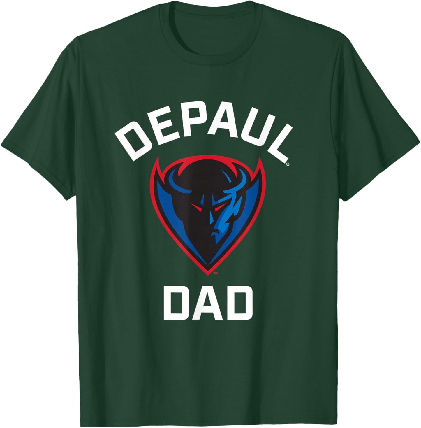 DePaul University Blue Demons Arched Dad T-Shirt - T-Shirt | Forest